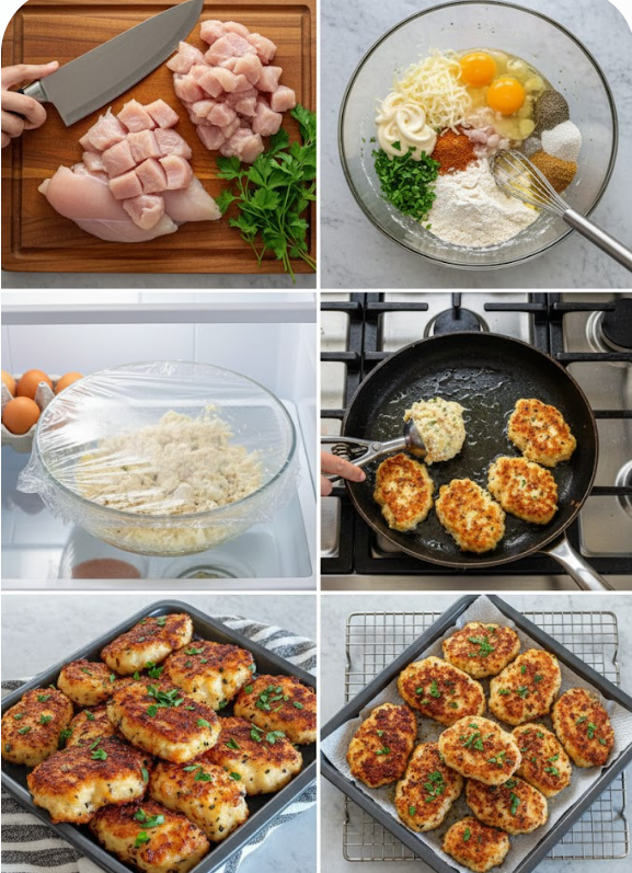 crispy chicken fritters